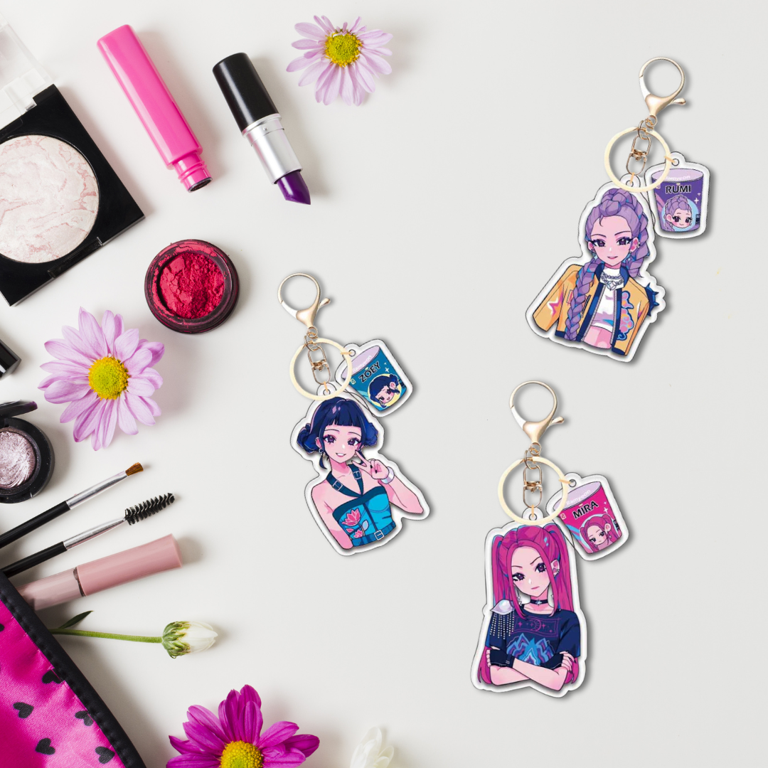 KPop Demon Hunters - Huntrix Keychain Set